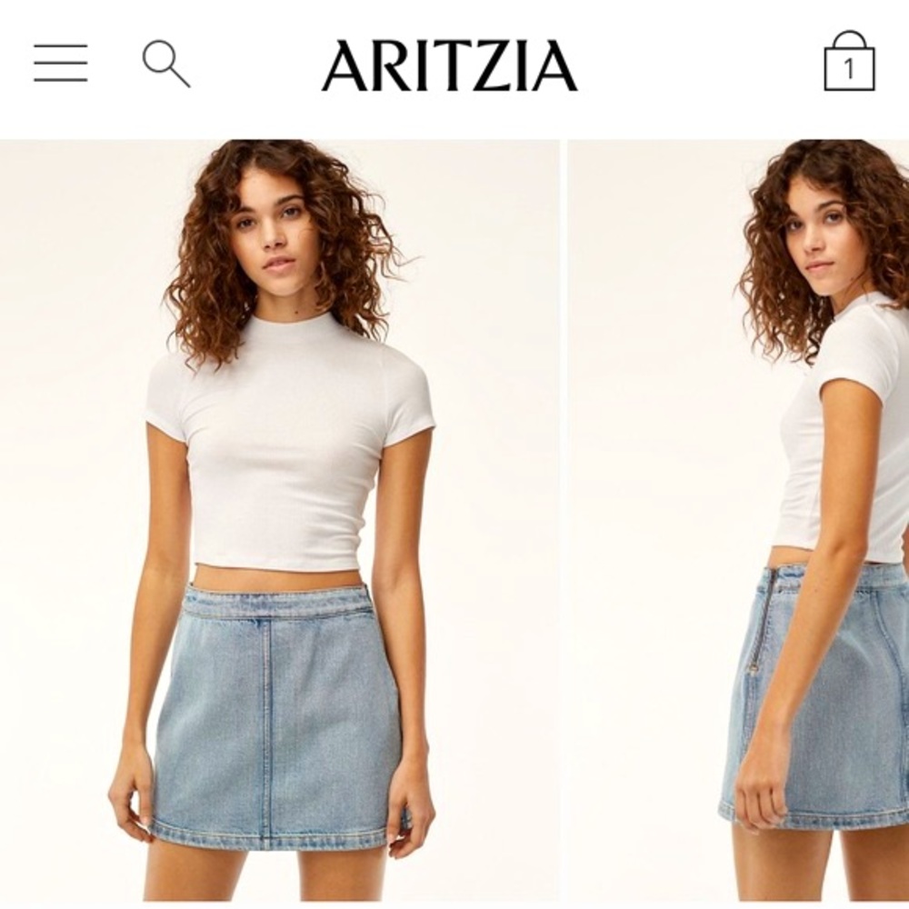 Aritzia denim skirt